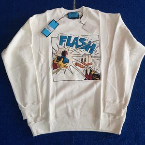 Gucci Donald Duck Embroidered White Sweatshirt